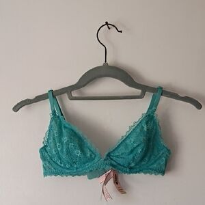 Victoria's Secret Chic Lace Bralette in Turquoise